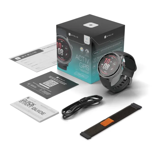 Stelio STSWA101BK Activ GPS 46 mm fekete okosóra - 10
