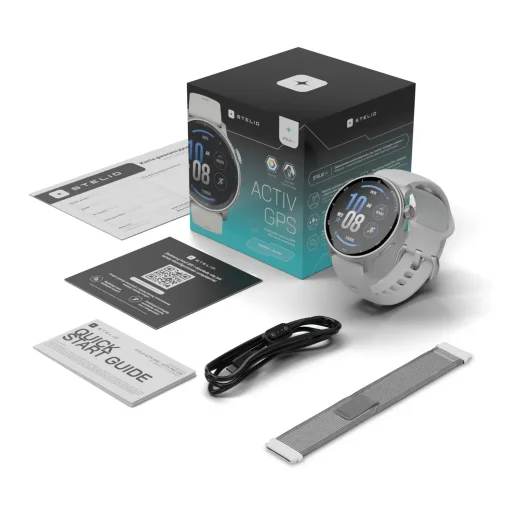 Stelio STSWA101SR Activ GPS 46 mm strieborné inteligentné hodinky - 10