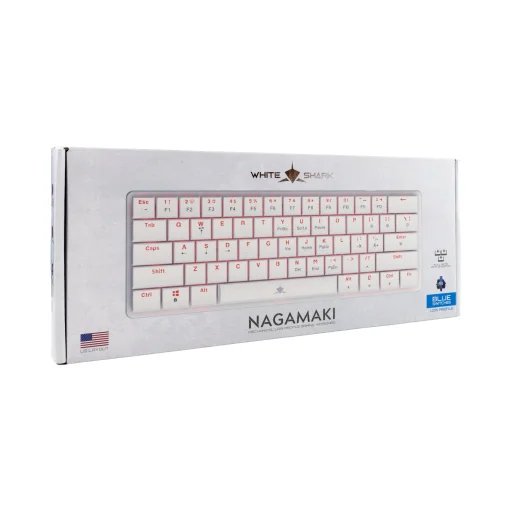 White Shark GK-006221 Nagamaki White mechanická herná klávesnica - 8