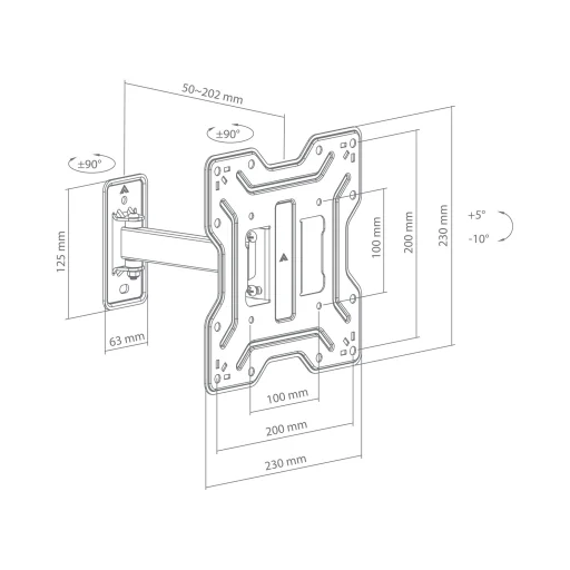 Sbox LCD-421 nástenný držiak na TV - 8