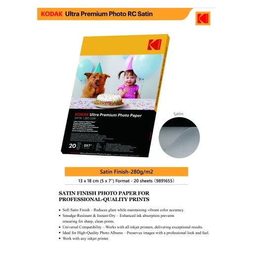 Kodak Ultra Premium fotopapier 280 g satén 13 × 18 cm 20 listov - 1