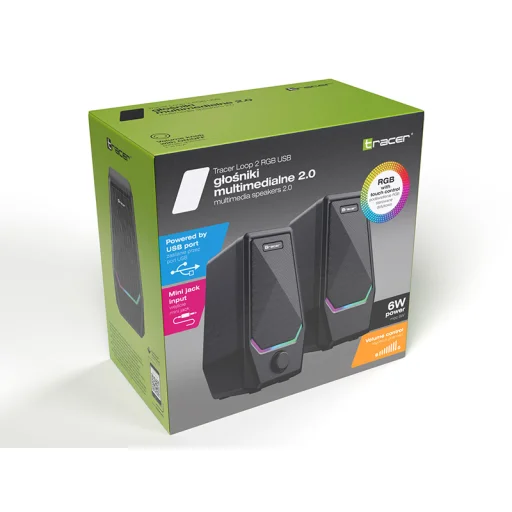 Tracer 47764 Loop 2 RGB USB multimédiás hangszóró 2.0 - 9