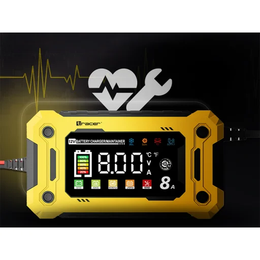 Tracer 47777 DT128 usmerňovač 12V 8A diagnostická a údržbová nabíjačka - 7