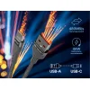 Tracer 47487 USB-A - Type-C apa/apa 1 m szürke kábel thumbnail