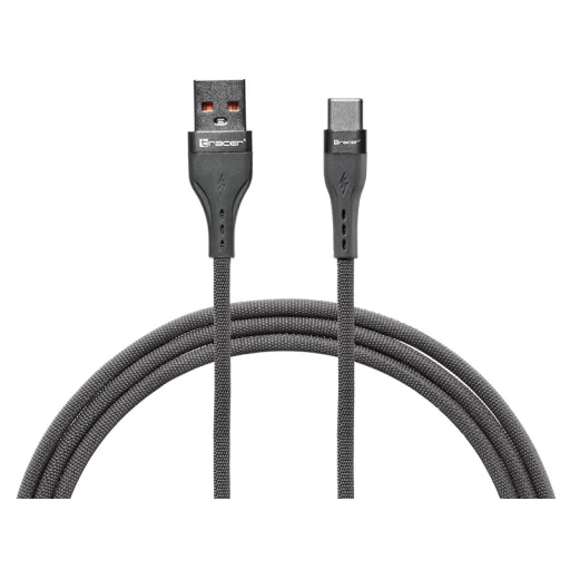 Tracer 47487 USB-A - Type-C apa/apa 1 m szürke kábel - 1