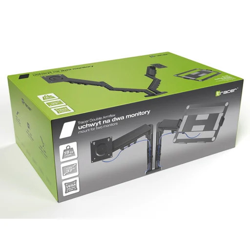 Tracer 47660 Double Armflex stolný držiak na dva monitory - 7
