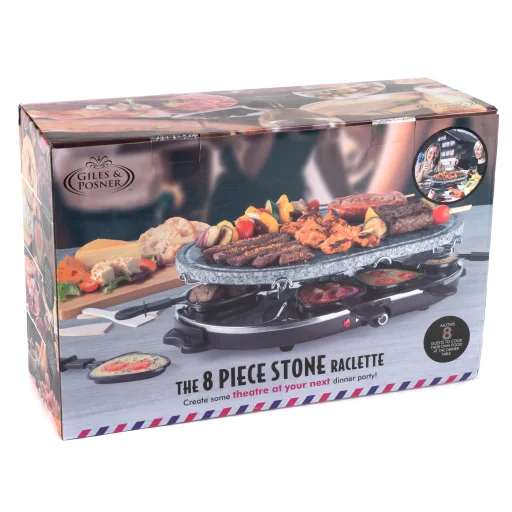 Giles & Posner EK1872GV2VDE stolný raclette gril s kamennou doskou - 10