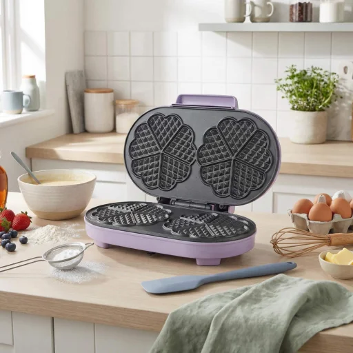 Giles & Posner EK6700GSPPVDE dvojitý vaflovač v tvare srdca - 6