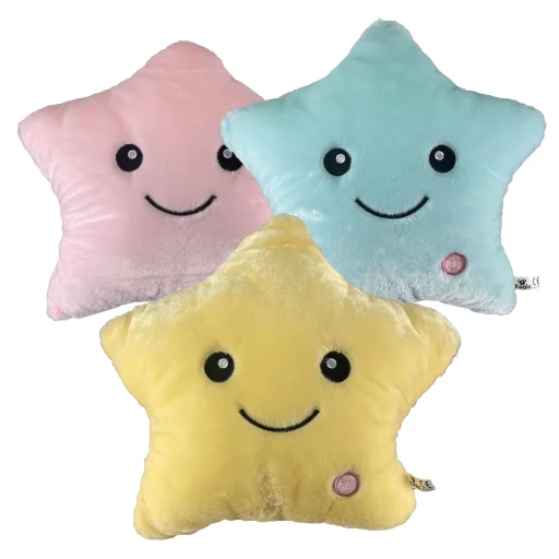 Koala Games G2491 Világító csillag plüsspárna 40 cm (véletlenszerű szín) - 1