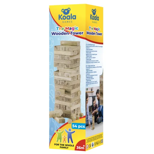 Koala Games G2590 The Magic Wooden Tower 4 v 1 drevená zručnostná hra - 8