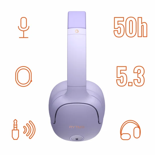 Manta HDP1001PU Rytmo Elegance Purple slúchadlá - 2