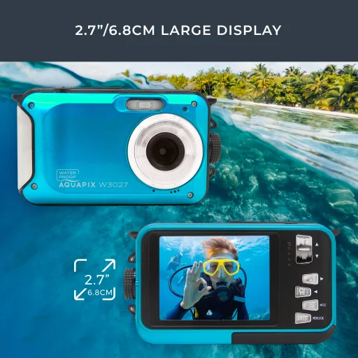 Easypix Aquapix W3027 Wave IceBlue vodotesný fotoaparát - 5