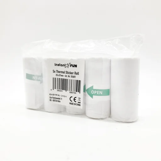 Easypix Thermal Sticker Rolls white pre InstantFUN sada samolepiacich termopapierových kotúčikov 5 ks - 5