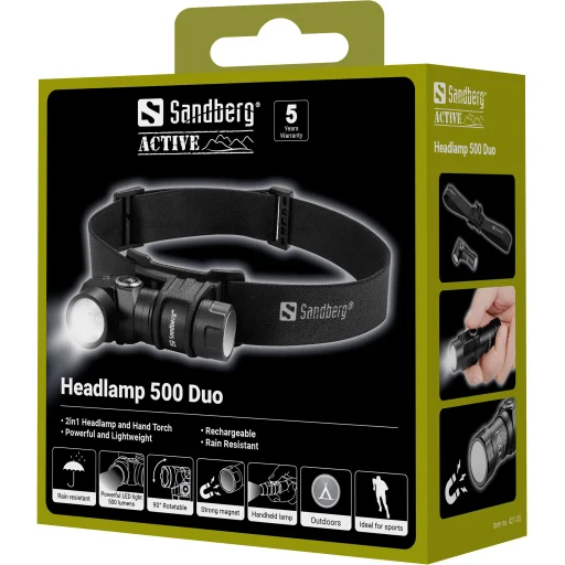 Sandberg 421-35 Headlamp 500 Duo čelovka a ručné svietidlo - 5