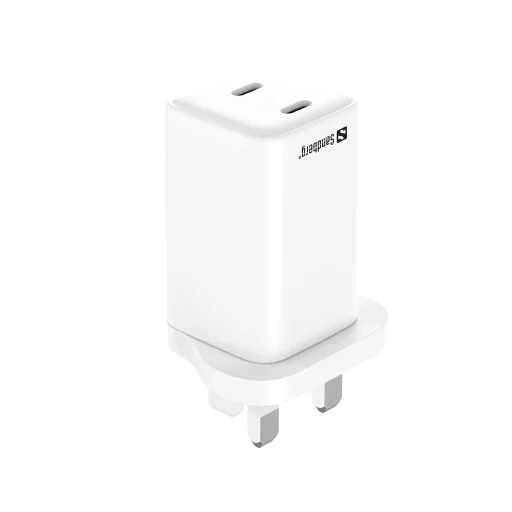 Sandberg 441-62 AC Charger Dual USB-C PD65W UK sieťová nabíjačka - 2