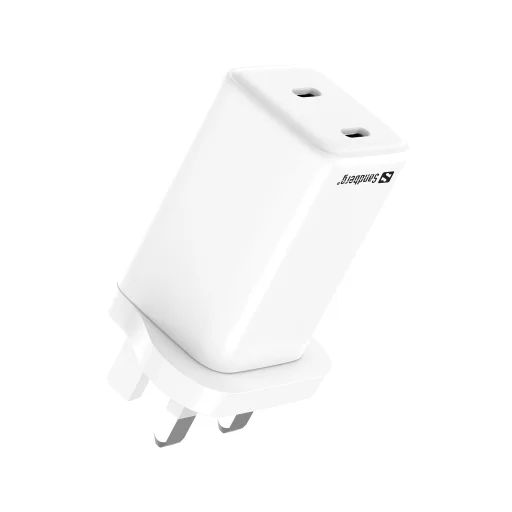 Sandberg 441-62 AC Charger Dual USB-C PD65W UK sieťová nabíjačka - 3
