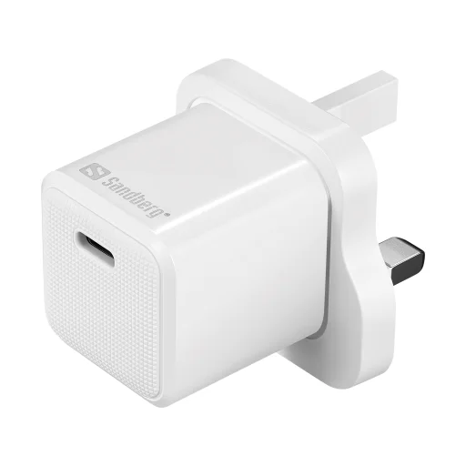 Sandberg 441-64 USB-C 20W sieťová nabíjačka s UK koncovkou + Lightning káblom - 2