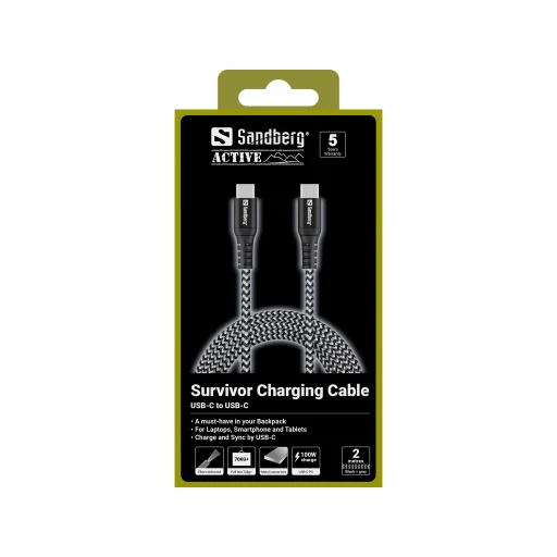 Sandberg 441-67 Survivor USB-C kábel 2 m 100 W - 2