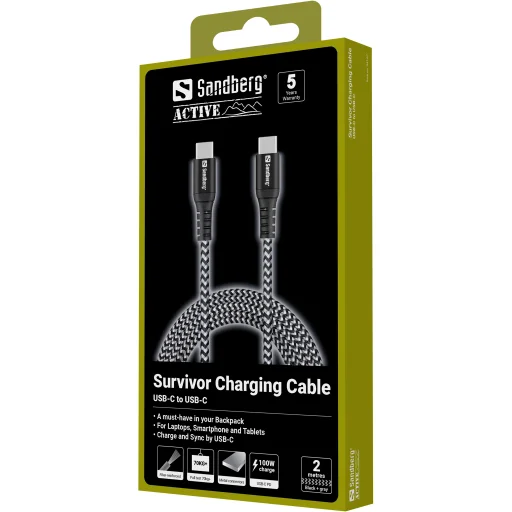 Sandberg 441-67 Survivor USB-C kábel 2 m 100 W - 3