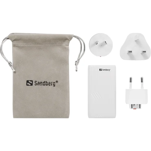 Sandberg 441-68 4 v 1 TravelCharger 2xUSB-C 65W cestovná sieťová nabíjačka - 2