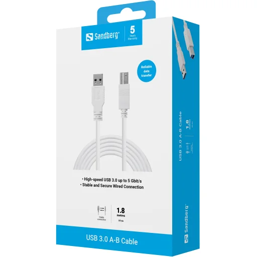 Sandberg 509-23 USB 3.0 A-B kábel 1,8 m - 3