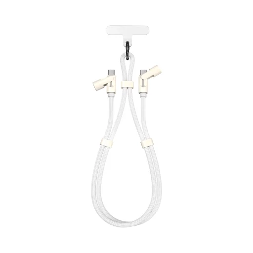 Sbox LANYARD WHITE Type-C - Type-C 1,5 m biely kábel - 1