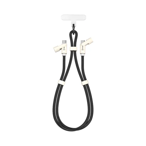 Sbox LANYARD BLACK Type-C - Type-C 1,5 m čierny kábel - 1