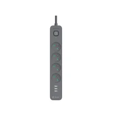 Tracer 47685 Power Line+ 5 m (4 zásuvky + 3x USB-A) prepäťová ochrana