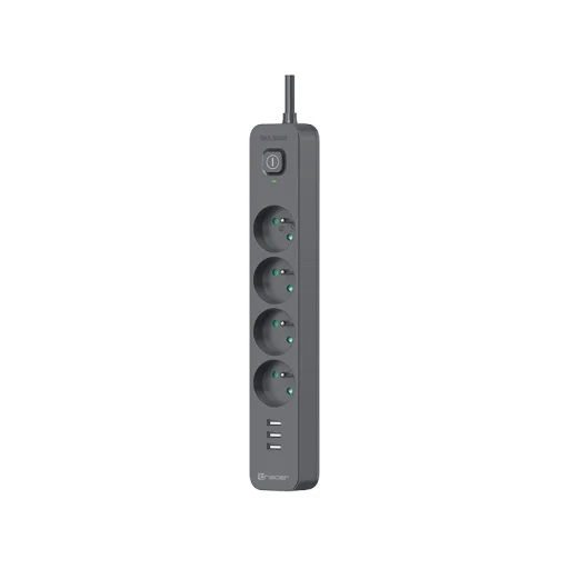 Tracer 47685 Power Line+ 5 m (4 zásuvky + 3x USB-A) prepäťová ochrana - 2
