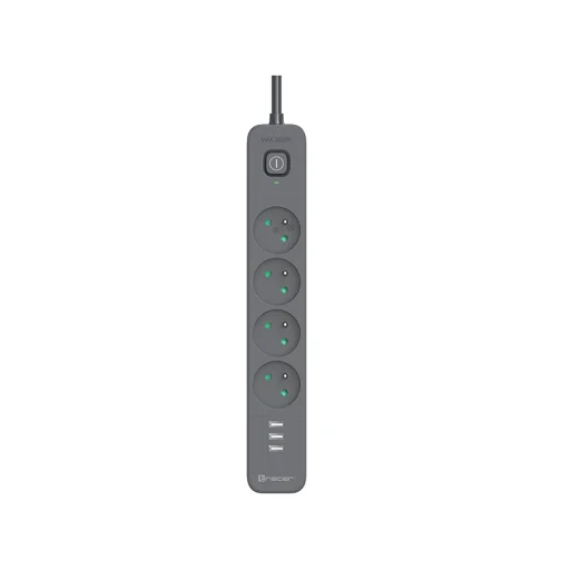 Tracer 47685 Power Line+ 5 m (4 zásuvky + 3x USB-A) prepäťová ochrana - 1
