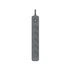 Tracer 47813 Super Line+ Graphite 1,5 m 5 aljzatos túlfeszültségvédős elosztó