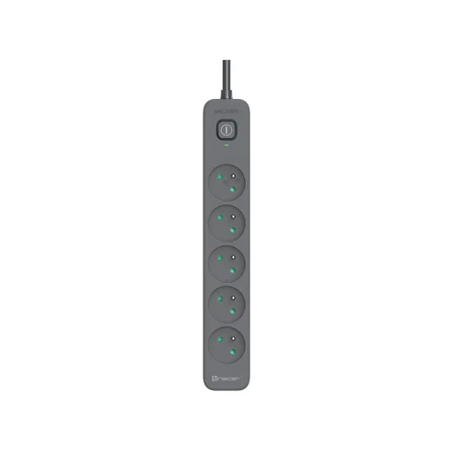 Tracer 47813 Super Line+ Graphite 1,5 m 5-zásuvková prepäťová ochrana - 1