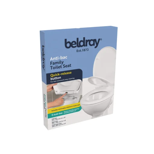 Beldray LA037185EU7 antibakteriális családi WC-ülőke, fehér - 6