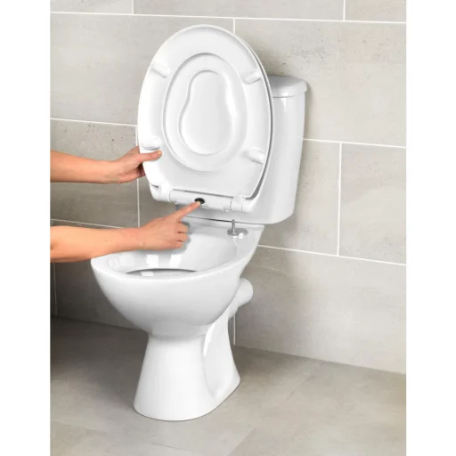 Beldray LA037185EU7 antibakteriálne rodinné WC sedadlo, biele - 3