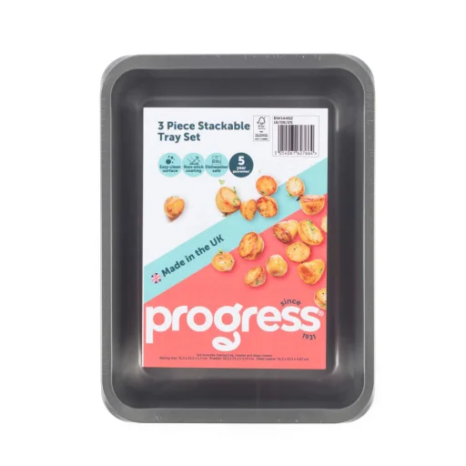 Progress BW14452 3-dielna sada stohovateľných plechov na pečenie a pekáčov - 5