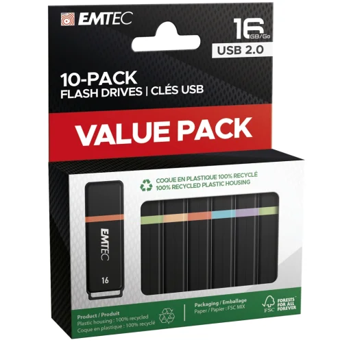 Emtec USB 2.0 K100 16GB balenie 10 ks USB kľúčov - 1
