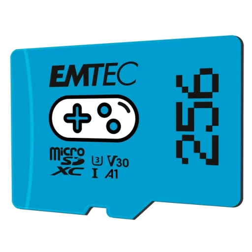 Pamäťová karta Emtec MicroSDXC 256GB UHS-I U3 V30 A1 Gaming Blue - 1