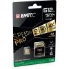 Emtec MicroSDXC 512GB UHS-I U3 V30 SpeedIN Pro memóriakártya thumbnail