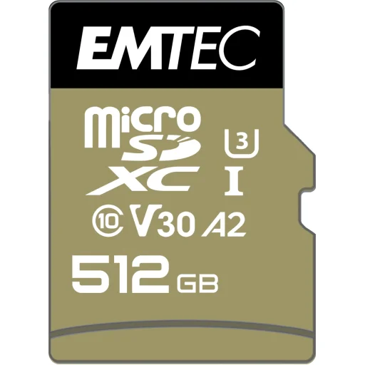 Pamäťová karta Emtec MicroSDXC 512GB UHS-I U3 V30 SpeedIN Pro - 1