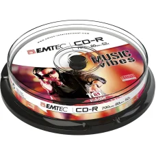 Emtec CD-R 700MB/80MIN 52x Cake Box 10 db írható CD