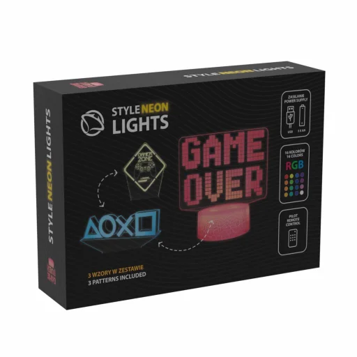 Manta SNL123RGB LED lampa svetelná dekorácia Game 3 RGB 3D - 2