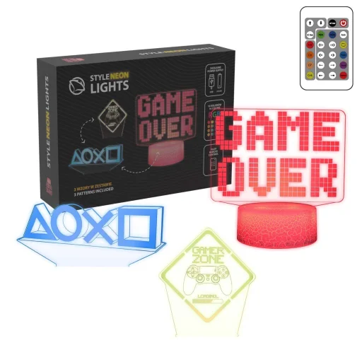 Manta SNL123RGB LED lampa svetelná dekorácia Game 3 RGB 3D - 1