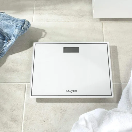 Salter 9207 WHCFEU12 kompaktná sklenená elektronická osobná váha, biela - 4