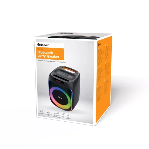 Denver BPS-165 Bluetooth party hangszóró LED világítással - 15