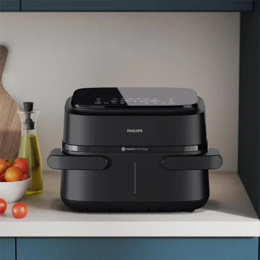 Philips Airfryer 1000 DualBasket NA150/00 forrólevegős sütő - 4