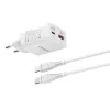 VEGER TR101 biely sieťový nabíjací adaptér USB-A + USB-C PD Super Charge PPS 45W + dátový kábel USB-C – USB-C 100W thumbnail