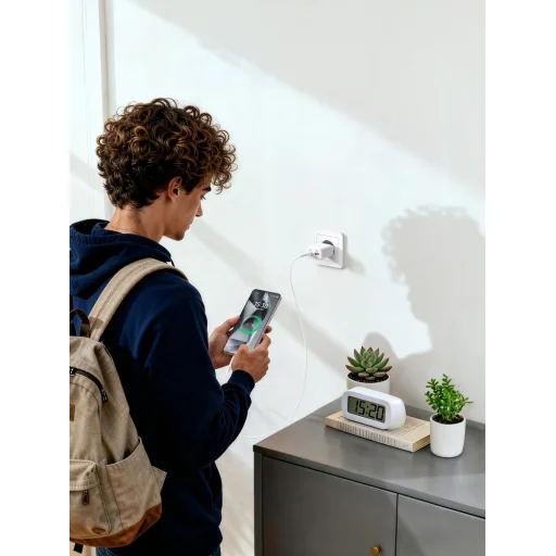 VEGER TR101 biely sieťový nabíjací adaptér USB-A + USB-C PD Super Charge PPS 45W + dátový kábel USB-C – USB-C 100W - 6