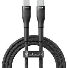 VEGER PD 5A 100W CC05 Type-C - Type-C kábel 1,5 m čierny