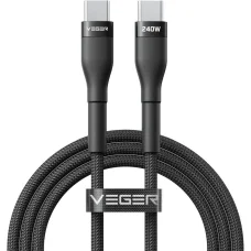 VEGER PD 5A 240W CC03 Type-C - Type-C kábel 1,5 m čierny