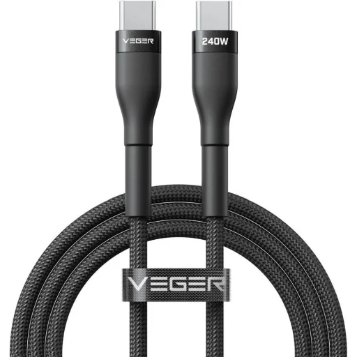 VEGER PD 5A 240W CC03 Type-C - Type-C kábel 1,5 m čierny - 1